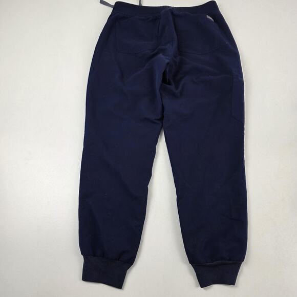 FIGS Scrub Set Womens Small Navy Blue V-Neck Top Jogger Pants Technical Pockets - Picture 13 of 16